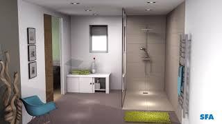 SANIFLOOR: a walk in shower anywhere!