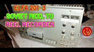 ELFA 201 3 Soviet Reel to Reel stereo tape recorder