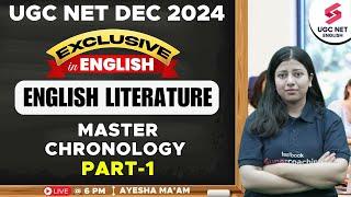 UGC NET English Literature | Master Chronology Most Important Topic & MCQs | Part-1 | Ayesha Mam