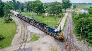 Railfanning CSX's Indianapolis Subdivision (Drone Video)