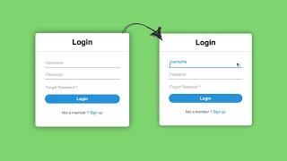 Easiest Way to Create Animated Login Form in HTML CSS