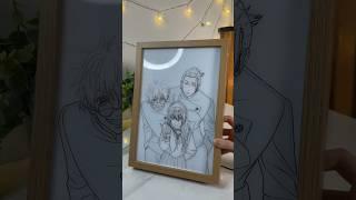 My anime art has a secret… wait for it to light up!!