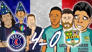 4-0! PSG vs BARCELONA The SongMSN go down together in Paris (Champions League 2017)