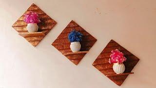 beautiful wall hanging cardboard craft ideas #diy  #artandcraft #bestoutofwaste #cardboardreuseidea