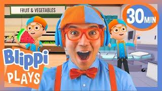 Blippi Drives Around Berry Avenue! | BEST OF BLIPPI PLAYS ROBLOX! | Educational Gaming Videos