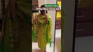 Office wear kurta set under 1000rs! Myntra HaulFollow @opulent_outfits01 for more!