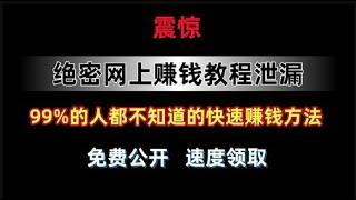 2024网络赚钱项目2024最新网赚教程，轻松快速网上兼职赚钱方法教学，野路子灰产网赚项目，赚钱网站副业赚钱平台推荐，来钱特快