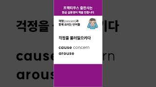 concern과 함께 쓰이는 단어들 #콜로케이션 #프랙티쿠스 #중급 영어