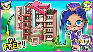  Building a Complete FREE HOTEL in Avatar World!  | Reception, Cafeteria, and Rooms 