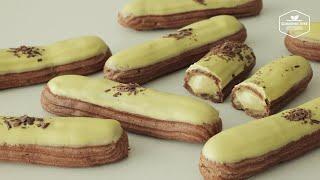 피스타치오 에클레어 : 초코 에끌레어 만들기 : Pistachio Eclair : Chocolate Eclair Recipe | Cooking tree