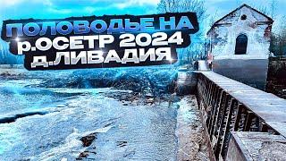 Половодье на реке Осетр ,Серебряный-Прудский район ￼,размыло плотину￼