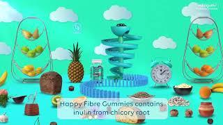 Supliment alimentar Happy Fibre (Inulin) Gummies, Nutrigums