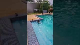 Enjoying in Swimming Pool in Sindola Safari Lodge | Beautiful Rainy Cloudy Weather | Shorts