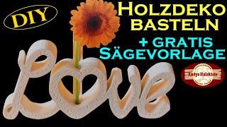 Dekupiersägearbeit & gratis Vorlage | Deko aus Holz selber machen | Free Scroll Saw Template