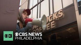 Starbucks baristas in Philadelphia join fellow workers on strike