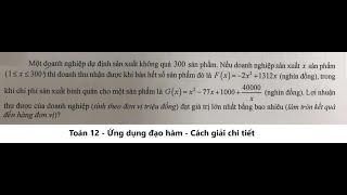 Một doanh nghiệp dự định sản xuất không quá 300 sản phẩm. Nếu doanh nghiệp sản xuất