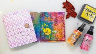 DIY - Easy handmade (Art) Journal from 12 x 12 Paper & Distress Oxide Spray Background