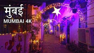 MUMBAI, Bandra Christmas Walk  - Chapel Rd & Ranwar Village | Festive Lights & Street Art 4K (UHD)