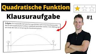 Quadratische Funktionen - Klausuraufgabe | Einfach #1 |