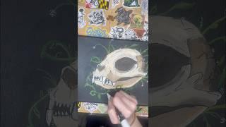 Skulls! #art #foryou #acrylicpainting #animals #skull #painting #foryourpage #fyp #youtube