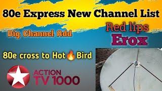 80e Express Big Free Channel List |80e cross to HotBird | Big Channel Add