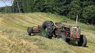 Raking And Baling First Cutting Hay The 1960's Way