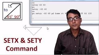 SetX & SetY command in MSW Logo | SetXY primitives in MSW Logo in hindi