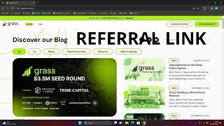 GRASS AIRDROP  Referral link  https://app.getgrass.io/register?referralCode=Xl1NwyaYHF73GRT