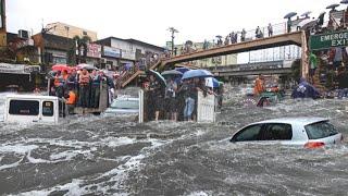 Mass evacuation in the Philippines! The river embankment broke, floods submerged Aurora Province