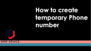 How to create temporary Phone number for verification | Temporary Phone number for OTP verification