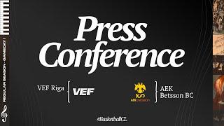 VEF Riga v AEK Betsson BC - Press Conference | #BasketballCL 2024-25