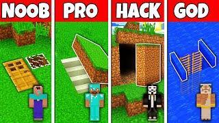 Minecraft Battle: NOOB vs PRO vs HACKER vs GOD SECRET UNDERGROUND HOUSE BUILD CHALLENGE in Minecraft