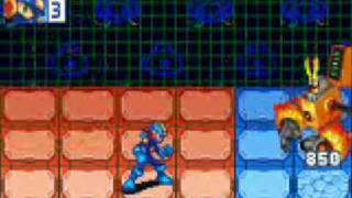 mmbn6-Megaman VS. Heatman and some fire viruses