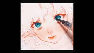  Eyes painting #art #draw #vẽ #màunước #painting #watercolor #watercolorart #traditionalart