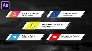 After Effects Tutorial - Social Media Lower Thirds - Free Download