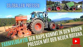 FarmVlog#119 Der Raps kommt in den Boden / Siloballen pressen 