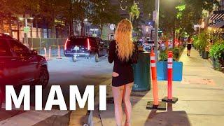 Miami Weekday Nightlife: 4k Walking Tour