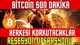 BİTCOİN ANALİZ HERKESİ KORKUTACAKLAR RESESYON OPERASYONU GELECEK #BITCOIN #ALTCOIN