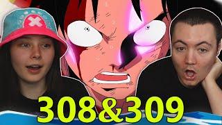 JET GATTLING!!  One Piece Ep 308 & 309 REACTION & REVIEW