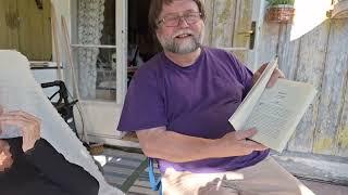 Erling Flem in Norway reading from Gilbertson  Adventures by Verdi Gilbertson