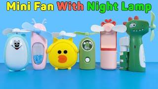 Mini Fan With Night Lamp, Water Spray Function Portable USB Rechargeable | Unboxing And Review