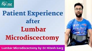 Happy Experience after Lumbar Microdiscectomy | Dr Hitesh Garg - Best Spine Surgeon in Gurgaon India