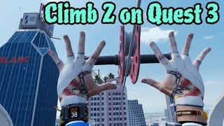 Time to chalk up those jazz hands for a bit of urban climbing action…Climb 2 on Quest 3