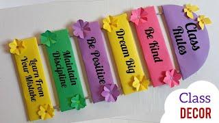 Class Rules School Project/ Class Rules Wall Decor/ Class Rules Wall Hanging/ Class Decoration ideas