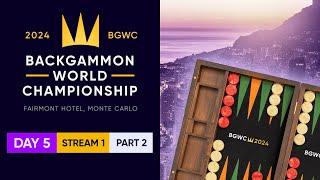 Backgammon World Championship 2024 - DAY 5, Stream 1 P2 - Main Undefeated Round of 32