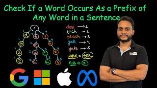 Check If a Word Occurs As a Prefix of Any Word in a Sentence | Leetcode 1455