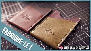 The easy way to make a nice leather card wallet. Pattern available !