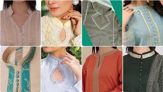 40+New ban neck design 2025/New ban gala design 2025/ ban, half coller, flat coller summer suit idea