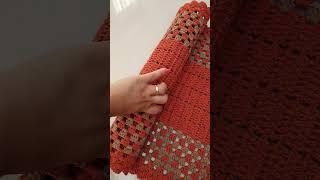 TAPETE RETANGULAR FÁCIL@ateliehericacroche #shortsviral #tapetecroche #croche #shorts #crocheting