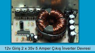 12V GİRİŞ 2X35V ÇIKIŞ İNVERTER DEVRESİ